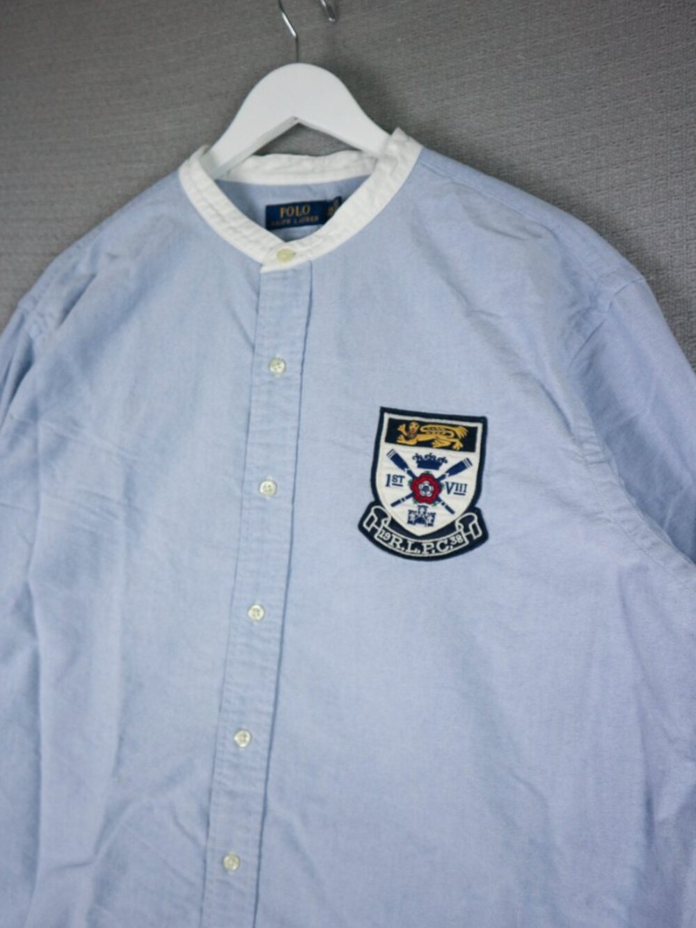 Polo Ralph Lauren Crest US Polo Mandarin Collar Button Up Mens XXL - Picture 6 of 9